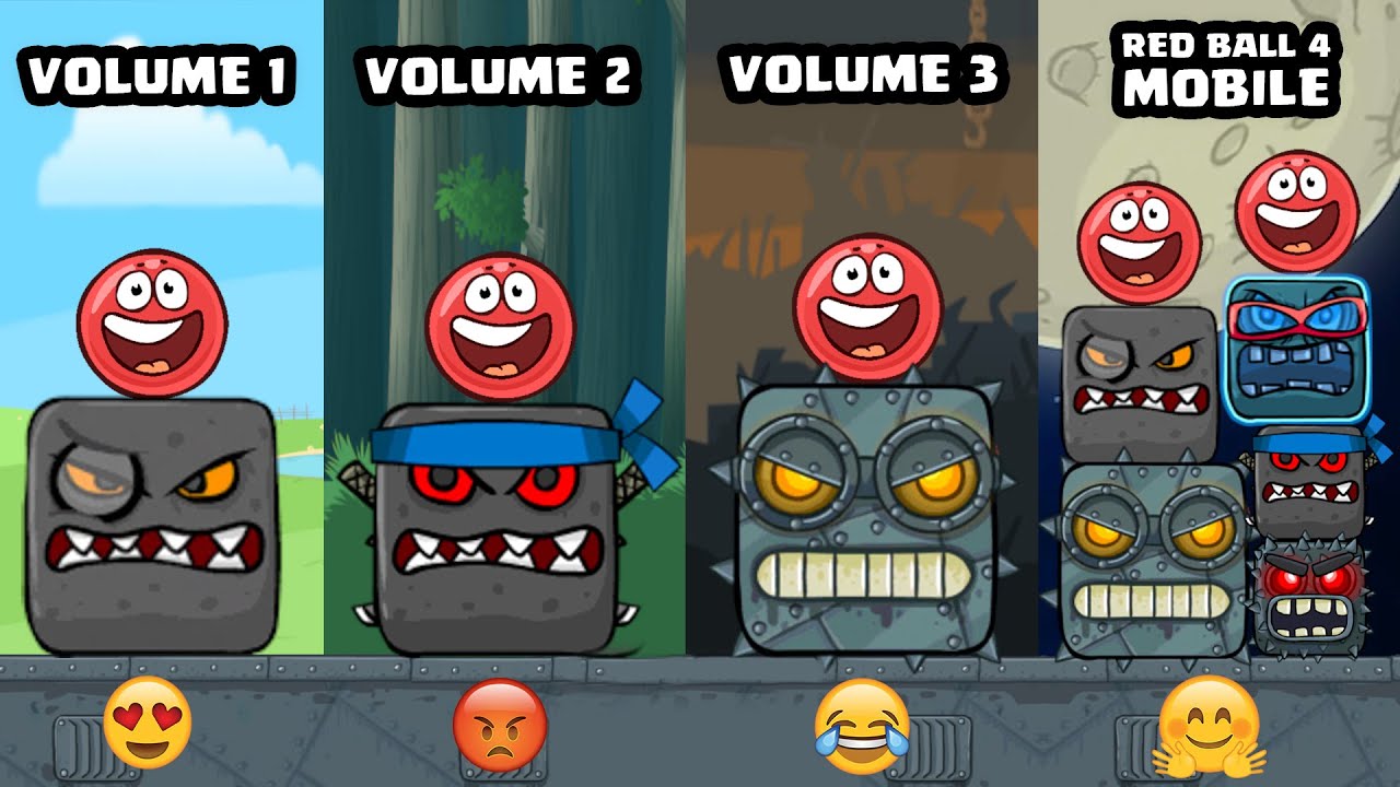 Red Ball 4 Vol 1, Vol 2, Vol 3, Red Ball 4 Mobile 10 Minutes Speed