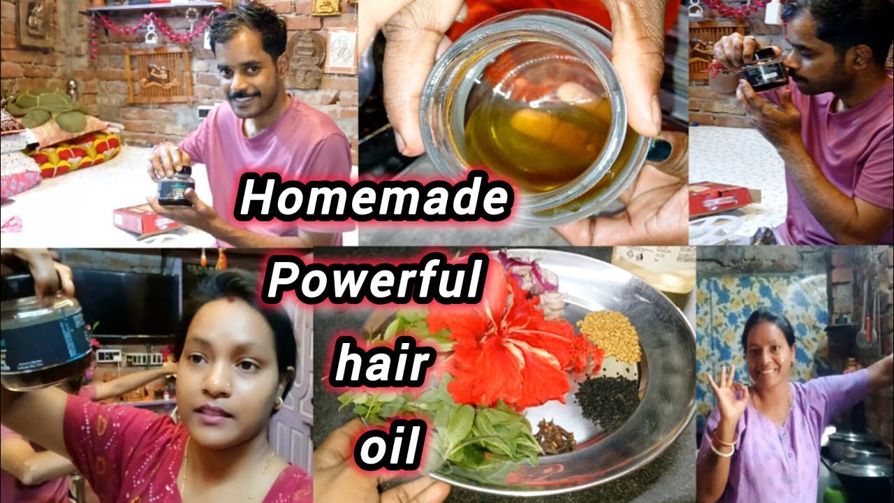অত্যন্ত powerful hair oil বানালাম সারাঘর গন্ধে ম ম করছে,বর বলেকিনা ভাত দিয়ে খাবে বোঝো ঠেলা #vlog 