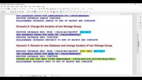 DB2 Redirected Restore For Beginners
