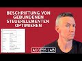 Access: Beschriftungen von gebundenen Steuerelementen optimieren