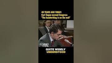 "The handwriting is on the wall" Carl Sagan