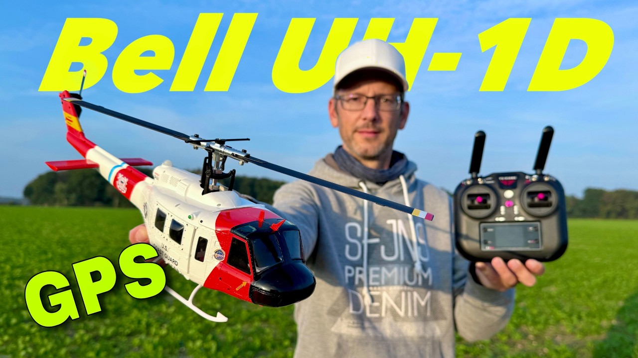 YuXiang F07S Bell UH-1D с датчиком высоты, лидаром и GPS | Подходит для новичков?