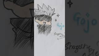 Gojo Satoru Drawing Transformation🔥#shorts #drawing#art #anime #ytshorts #gojo#jjk#trending #sketch