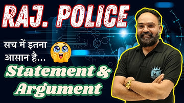 Rajasthan Police Constable 2025 Reasoning | Statement & Arguement (कथन एवं तर्क) || By Rishi Sir
