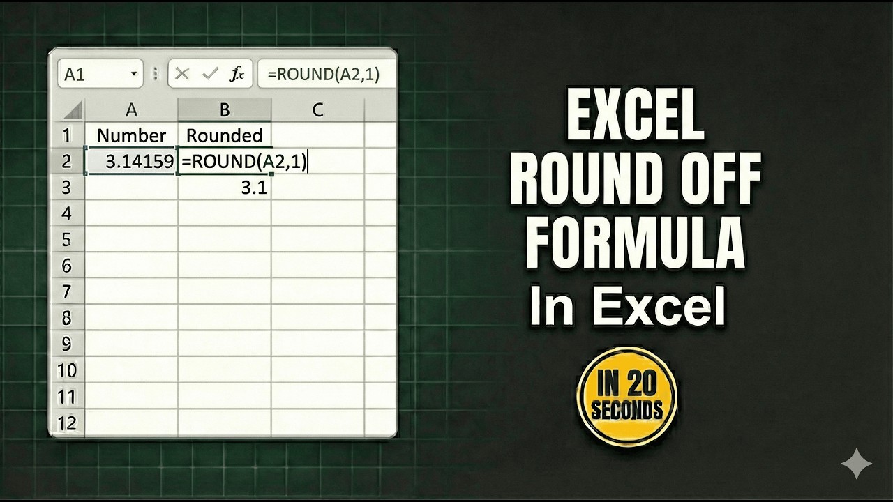 Excel Rounding Off Sin Numbers Automatically How To Round Off Numbers In Excel | EXCEL ROUND Formula Tutorial ...