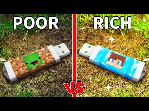 Mikey POOR vs JJ RICH USB Drive Battle in Minecraft (Maizen)