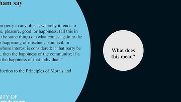 MORAL PHILOSOPHY - Utility and the Utility Calculus