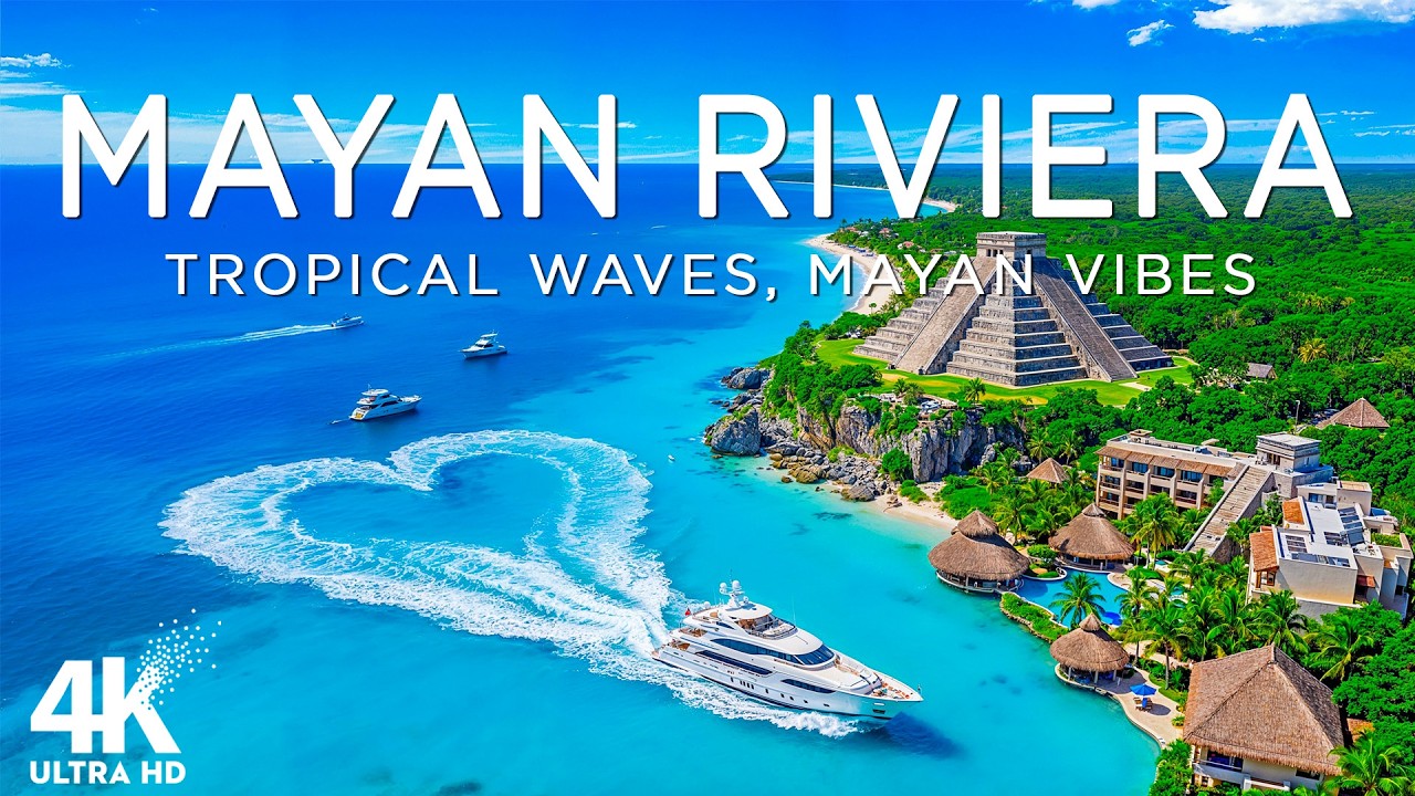 Mayan Riviera 4K Drone Footage | Tulum Ruins, White Beaches & Turquoise Caribbean Waters