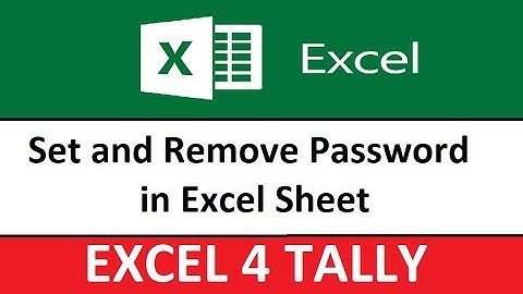 Excel Video Tutorial | SET and REMOVE password in Excel | Password Protected Sheet in Excel