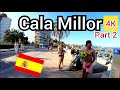 ⁴ᴷ CALA MILLOR 🇪🇸 walking along the beach promenade, Mallorca (Majorca) Spain 4K