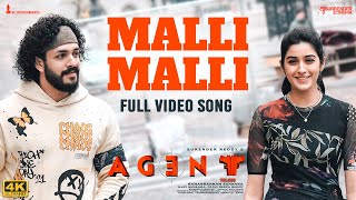 Malli Malli Full Video Song [4K] | Agent | Akhil Akkineni, Mammootty | Hiphop Tamizha