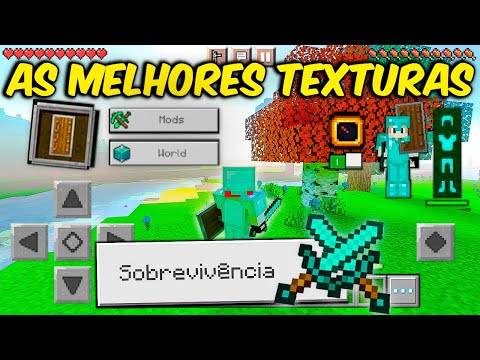TOP 3 MELHORES TEXTURAS PARA JOGAR SURVIVAL NO MINECRAFT PE 1.21!
