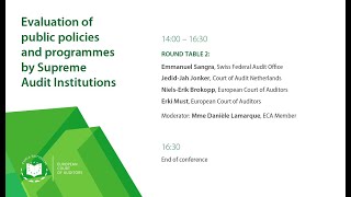 Evaluation of public policies and programmes by Supreme Audit Institutions - second part News