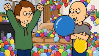 Clic Caillou Fills The Living Room With Balloons Grounded