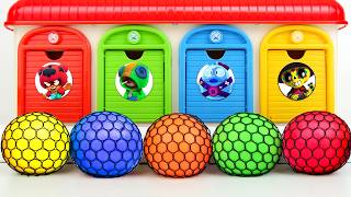 Oddly Satisfying Garage | DIY Making All Balloons into 4 Color Brawl Doors Garage Oddly Relax ASMR