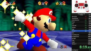Super Mario 64 16 Star Speedrun (20:01)