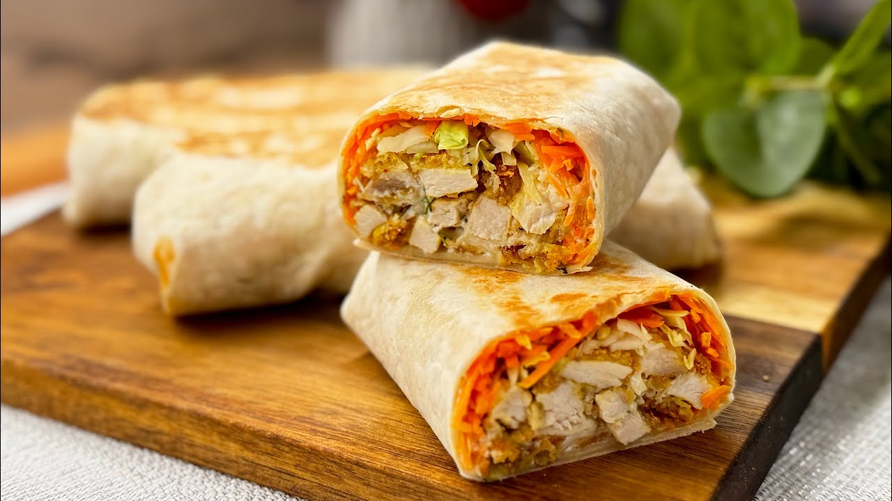 Zaskocz wszystkich! 🔥Domowy kebab z kurczakiem w chrupiącej panierce💥 😍