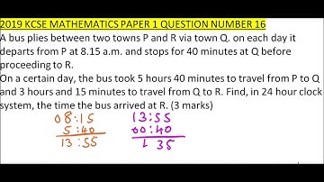 2019 KCSE MATHEMATICS PAPER 1 QUESTION 17