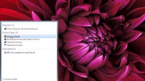 Windows 7 Allow a program to communicate through Windows Firewall