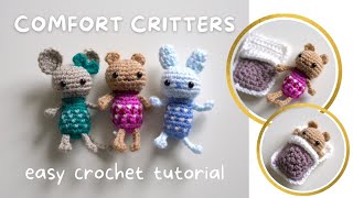 How to Crochet COMFORT CRITTERS Easy Beginner DIY Amigurumi Tutorial Free Written Pattern