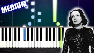 Edith Piaf - Non, Je ne regrette rien - Piano Tutorial (MEDIUM) by PlutaX chords