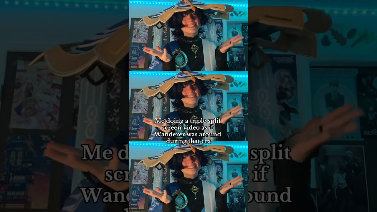 “It’s a lie!” ahh pose LMAO; This is my oldest cosplay draft from 1 yr ago #genshinimpact #wanderer