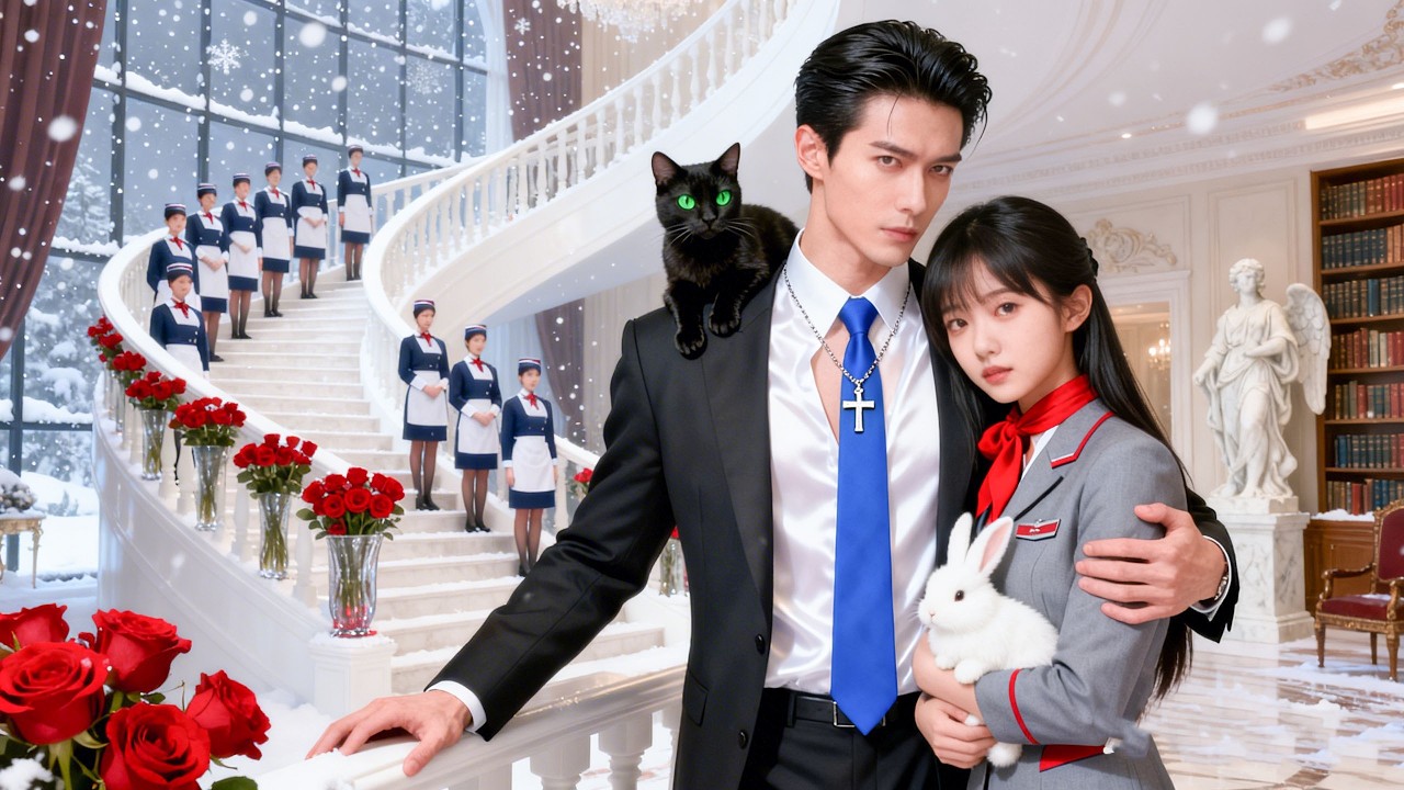 Azafata salva al jefe de la mafia, se enloquece por sus labios y la posee intensamente.