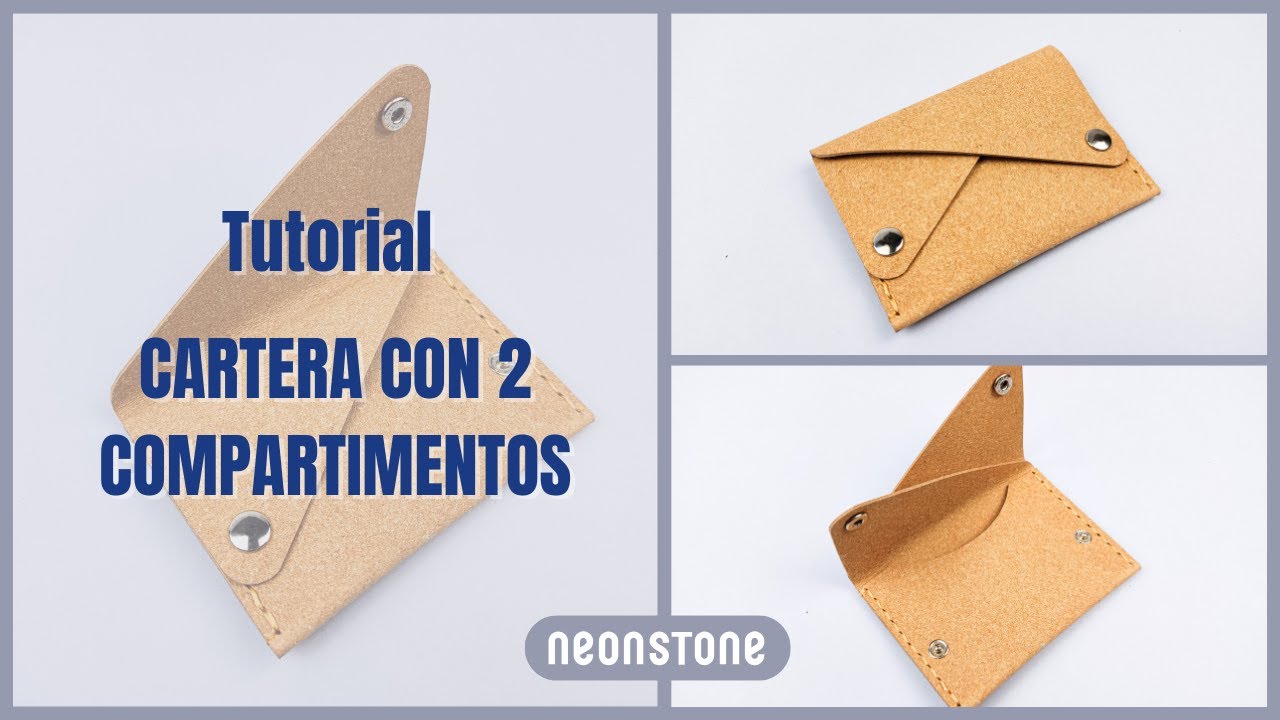 Cómo hacer una cartera monedero de cuero. TUTORIAL paso a paso | Small leather wallet tutorial