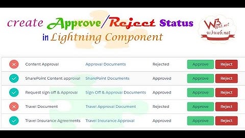 Create Custom Approve/Reject Status of Selected Records in Lightning Component Salesforce