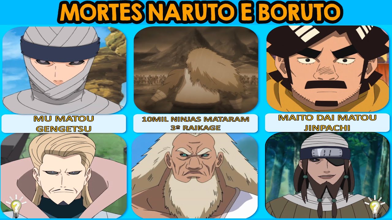 QUEM MATOU QUEM EM NARUTO E BORUTO RESUMO DAS LUTAS E DAS MORTES DE ...