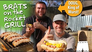 How To Grill Bratwurst On A Fire Brick Rocket Stove