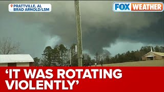 ‘It Was Rotating Violently’: Storm Chaser Films Funnel Near Selma, AL