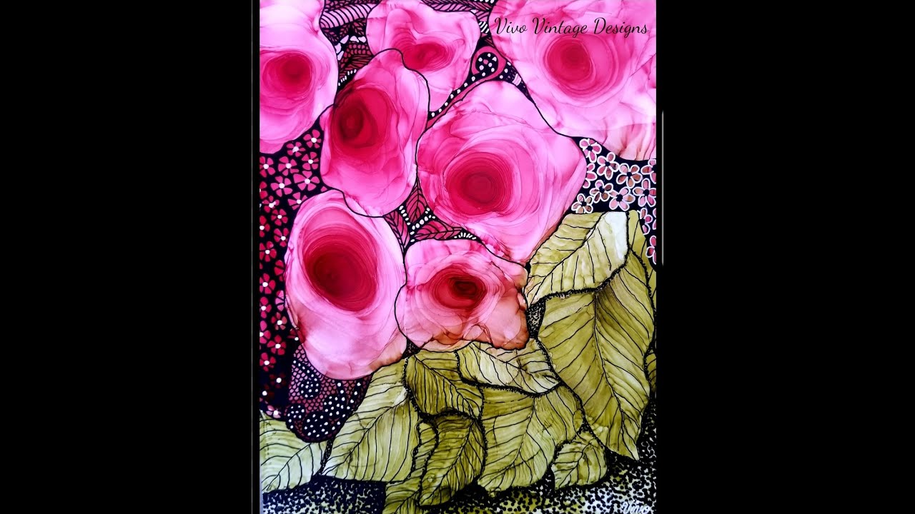 #44 Tutorial on Alcohol ink roses - YouTube