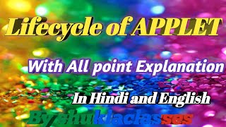 Celebrity LIFECYCLE OF APPLET || init(), destroy(),stop(),paint()||Hindi and English||#Forexampreparation Net Worth