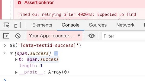 Find DOM Elements From DevTools While Using Cypress