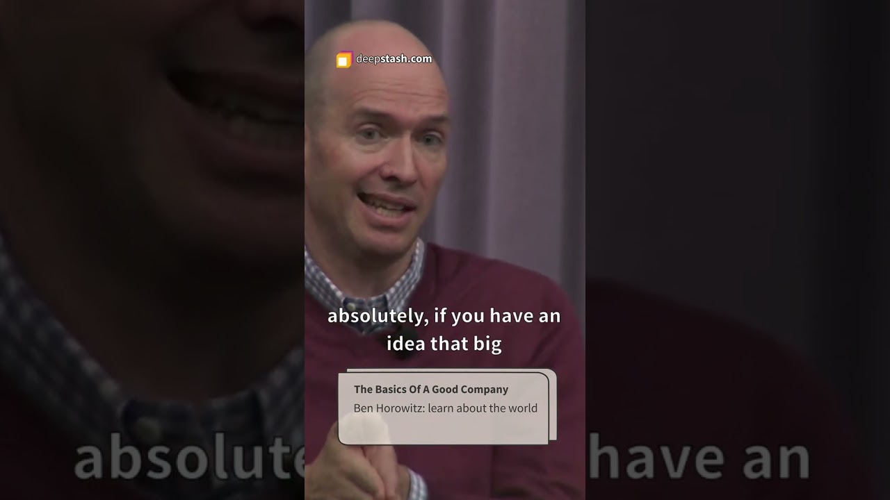 Ben Horowitz - The basis of a good company #shorts
