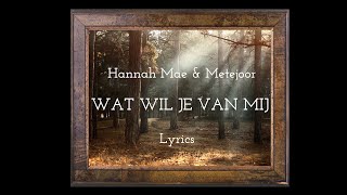 Hannah Mae en Metejoor - Wat wil je van mij - Lyrics