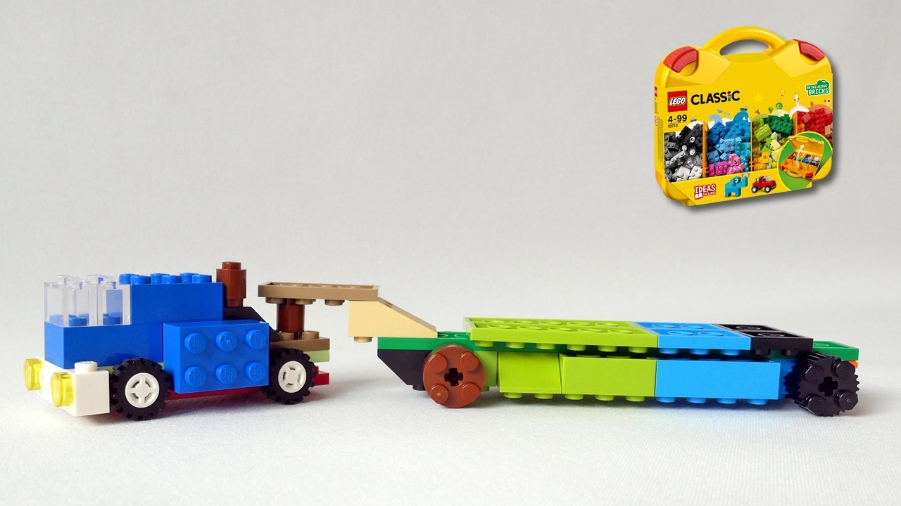 How to Build a Semi truck with LEGO Classic 10713 Creative Suitcase – トレーラートラックの作り方 レゴ