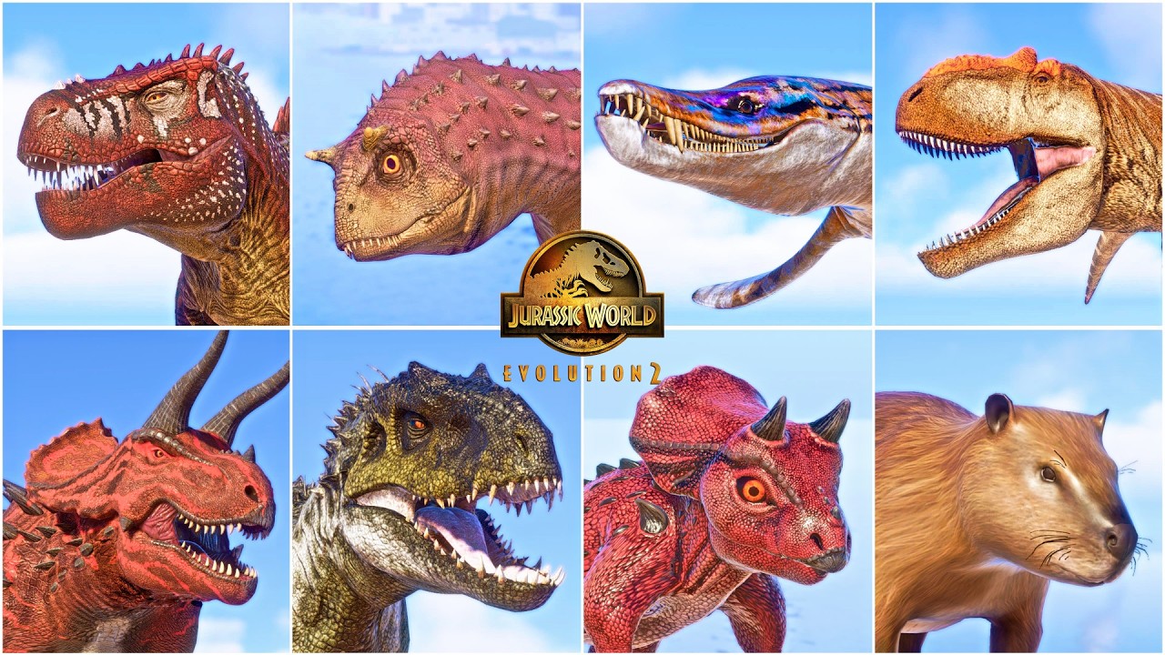 65 Modded Dinosaurs & Reptiles Showcase and Gameplay In Jurassic World Evolution 2