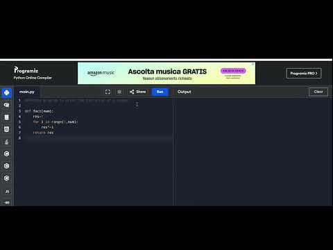 Python program to print factorial of a number using function