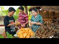&quot;Banana Tree Traditional soup&quot;, Sweet jack fruit, Yummy Snail coconut | Sister, brother cooking