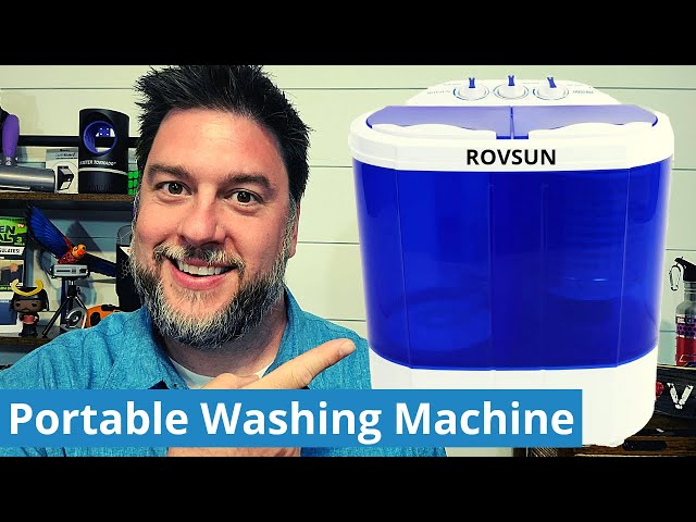 ROVSUN 11LBS Portable Washing Machine, Electric Mini Twin Tub Washer with  Spin Dryer