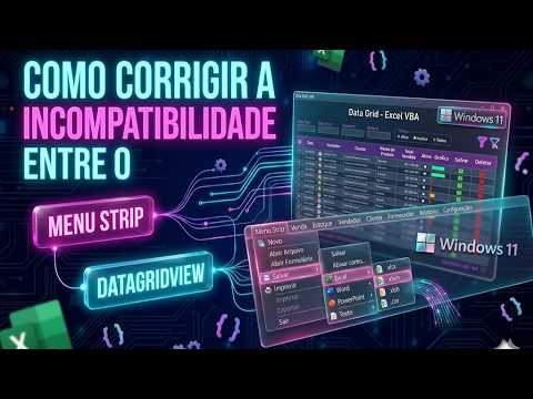 Como corrigir a incompatibilidade entre o MenuStrip e o DataGrid no VBA