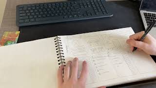 Timelapse of app wireframes
