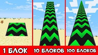 ПОСТРОИЛ ТРАМПЛИН НА 1 БЛОК / 10 БЛОКОВ / 100 БЛОКОВ - РАМПЫ В МАЙНКРАФТЕ ПОСТРОИЛ ТРАМПЛИН НА 1 БЛОК / 10 БЛОКОВ / 100 БЛОКОВ - РАМПЫ В МАЙНКРАФТЕ
