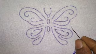 Amazing Hand Embroidery ? Butterfly Design || Very Easy & Simple Embroidery butterflies design idea