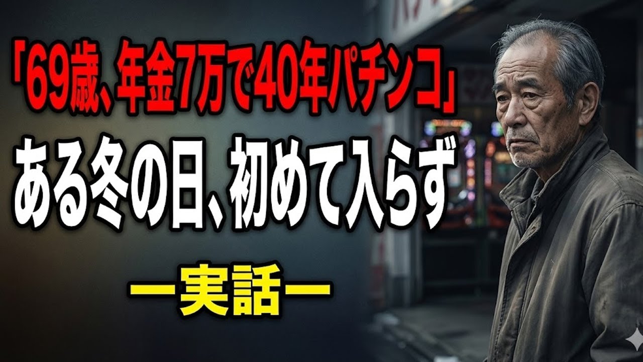 【パチンコ依存症】69歳独身、年金7万円で40年間通い続けた...23歳の大勝ちが人生の呪いに、借金・孤独・家賃滞納、ある冬の日に初めて店に入らなかった男の静かな変化