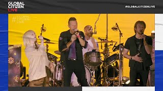 Video thumbnail of "Coldplay – Fix You (Live with Billie Eilish and FINNEAS in New York City) | Global Citizen Live"