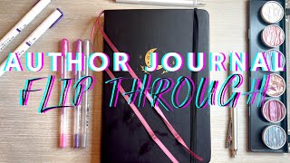 Author Journal Flip Through // Black Paper BUJO // VEDIO Day 26
