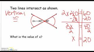 8th Grade Finding Angles with Algebra